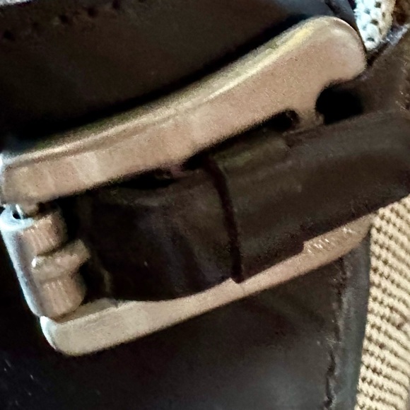 Vintage Prada Brown tweed shoes with square toe and heel 37 1/2 B. - Picture 6 of 13